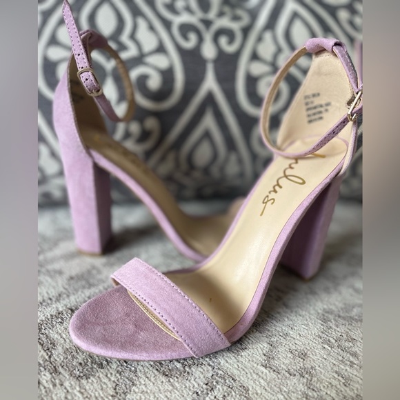 Lulus Taylor Dusty Lilac Suede Ankle Strap Heels - Picture 6 of 7